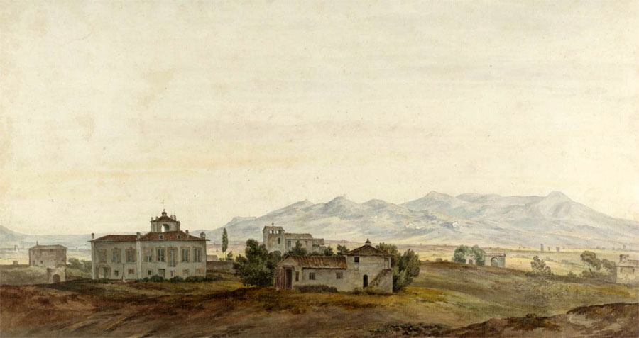 John Warwick Smith,Au delà de la Porta Pia (environ 1777)